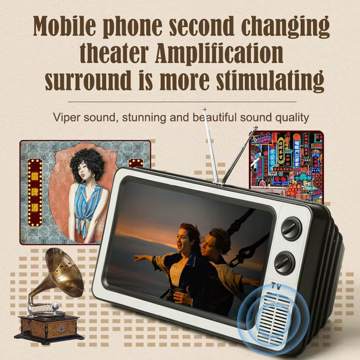 Mobile Phone Screen Magnifier Holder Enlarged Expand Stand Phone Holder HD Video Amplifier Eyes Protection Retro TV Box
